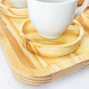 Kit Elegante com Bandeja e Xícaras de Porcelana
