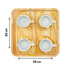 Kit Elegante com Bandeja e Xícaras de Porcelana