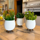 Trio de Vasos Cachepot Minimalista com Pezinho