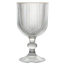 Jogo de Taças de Vidro Fio de Ouro Canelado