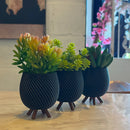 Trio de Vasos Cachepot Minimalista com Pezinho