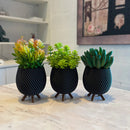 Trio de Vasos Cachepot Minimalista com Pezinho