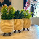 Trio de Vasos Cachepot Minimalista com Pezinho