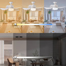 Ventilador de Teto Compacto com Luz e Controle Remoto