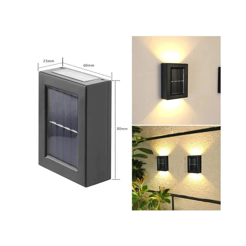 Kit 8 Luminárias LED Arandela Solar