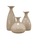 Trio de Vasos Garrafa de Cerâmica
